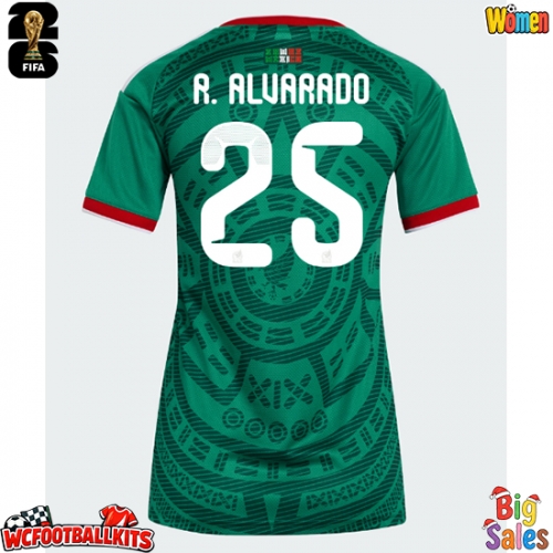 Mexico Roberto Alvarado #25 Replica Home Stadium Shirt for Women World Cup 2026 Short Sleeve